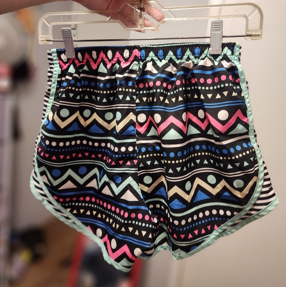 Varsity Spirit Shorts, Size ( S ), Multi Colored Ft. Zig Zag & Poka Dot Pattern. - Picture 3 of 4